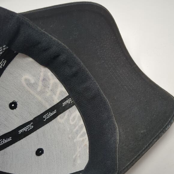 Titleist FJ Pro V1 Fitted Hat Black Large Spell Out Embroidered New Era - Picture 8 of 9